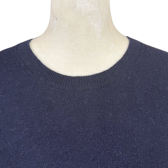 Banana Republic blue and gray wide striped long sleeve pullover sweater size M - Picture 5 of 7